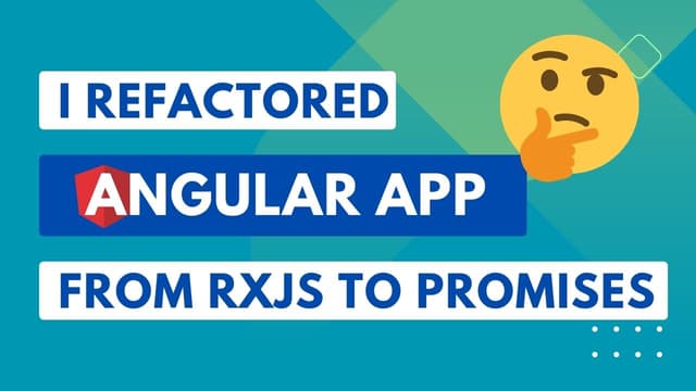 Cover Image for I refactored my Angular and Firebase Sign up App from RxJS to Promises!