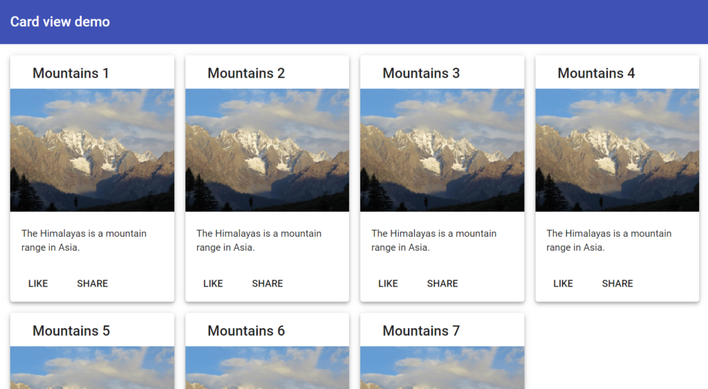 Responsive Card Grid in Angular