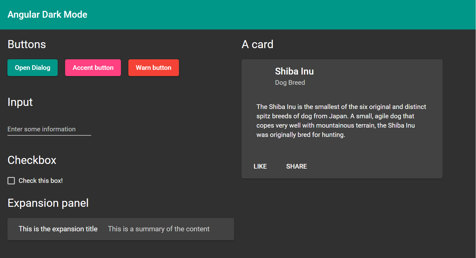 Angular Dark Mode