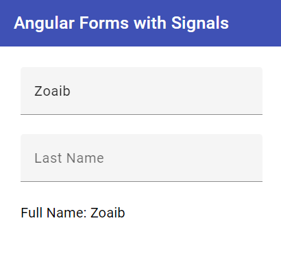 Form Value Set from Signal
